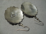 Exquisite Vintage Native American Navajo Sleeping Beauty Turquoise Sterling Silver Earrings-Nativo Arts