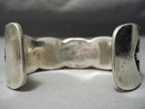 One Of The Heaviest Vintage Native American Navajo Solid Sterling Silver Bracelet- 223 Grams!-Nativo Arts