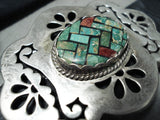 Native American One Of The Best Ever Vintage Santo Domingo Turquoise Sterling Silver Concho Belt-Nativo Arts