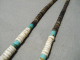 Native American Magnificent Vintage Santo Domingo Huge Royston Turquoise & Shell Necklace Old-Nativo Arts
