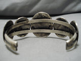 Native American Detailed! Concho Love Sterling Silver Hand Wrought Bracelet Cuff-Nativo Arts