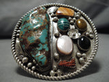 One Of The Biggest Vintage Native American Navajo Royston Turquoise Sterling Silver Bracelet-Nativo Arts
