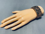 Dynamic Native American Navajo Signed Ron Willie Copper Bracelet-Nativo Arts