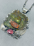 The Best Important Vintage Hand Carved Turquoise Sterling Silver Fetish Necklace-Nativo Arts