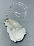 Mesmerizing Vintage Native American Navajo Old Kingman Turquoise Sterling Silver Necklace-Nativo Arts