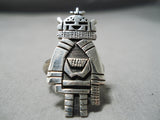 Important Vintage Hopi Sterling Silver Native American Kachina Ring-Nativo Arts