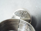 Stunning Navajo Lapis Sterling Silver Ring Native American Old-Nativo Arts