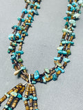 Native American Very Unique Vintage Santo Domingo Turquoise Shell Heishi Necklace Old-Nativo Arts