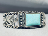 Native American Heavy Double Coiled Vintage Navajo Sterling Silver Bracelet Cuff Old-Nativo Arts