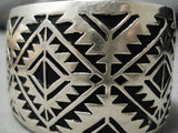 Intense Rug Designs Vintage Native American Navajo Keoni Rug Sterling Silver Bracelet-Nativo Arts