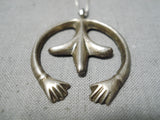 Marvelous Vintage Navajo Sterling Silver Necklace Native American-Nativo Arts