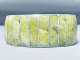 Native American The Best Vintage Santo Domingo Serpentine Sterling Silver Inlay Bracelet-Nativo Arts
