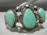 Spectacular Tso Vintage Native American Navajo Royston Turquoise Sterling Silver Bracelet-Nativo Arts