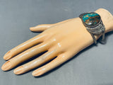 Museum Vintage Native American Navajo Blue Royston Turquoise Sterling Silver Bracelet-Nativo Arts