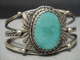 Incredible Vintage Native American Navajo Royston Turquoise Sterling Silver Bracelet Old-Nativo Arts