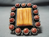 Amazing Navajo Spiny Oyster Sterling Silver Ring Native American-Nativo Arts