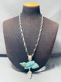 Important Ben Begaye (d) Vintage Native American Navajo Turquoise Sterling Silver Necklace-Nativo Arts