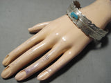 Best Vintage Native American Navajo Huge Ben Begaye Turquoise Sterling Silver Bangle Bracelet-Nativo Arts