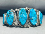 Thicker Authentic Vintage Native American Navajo Turquoise Sterling Silver Bracelet-Nativo Arts