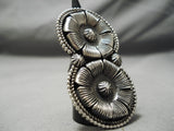 One Of The Most Unique Vintage Native American Navajo Sterling Silver Tall Ring-Nativo Arts
