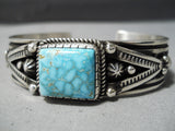 Sensational Vintage Native American Navajo Albert Jake Turquoise Sterling Silver Bracelet-Nativo Arts