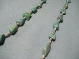 Native American Wonderful Santo Domingo Royston Turquoise Heishi Sterling Silver Necklace-Nativo Arts