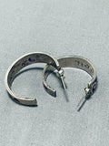 More Rare Vintage Native American Hopi Sterling Silver Wave Earrings-Nativo Arts