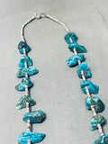 Native American 95 Gram Sturdy Vintage Navajo Chunky Turquoise Heishi Necklace Old-Nativo Arts
