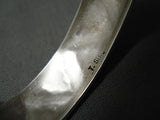 Guaranteed Authentic Vintage Native American Navajo Thomas Singer Sterling Silver Bracelet-Nativo Arts