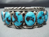 Very Important Red Mountain Turquoise Vintage Native American Navajo Sterling Silver Bracelet-Nativo Arts