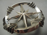Important North Star Vintage Native American Navajo Aaron Anderson Sterling Silver Bracelet-Nativo Arts