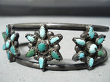 Early Vintage Native American Navajo Cerrillos Turquoise Sterling Silver Bracelet-Nativo Arts