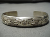 Superior Mike Tahe Vintage Navajo Sterling Silver Native American Bracelet-Nativo Arts