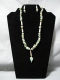 Native American Amazing Vintage Santo Domingo Royston Turquoise Sterling Silver Necklace & Earrings Old-Nativo Arts