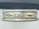 Unique Skinny Dancer Vintage Native American Navajo Sterling Silver Bracelet-Nativo Arts