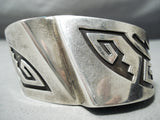 One Of The Best Vintage Native American Navajo Turquoise Sterling Silver Technique Bracelet-Nativo Arts