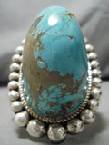 The Largest Protruding Domed Turquoise Sterling Silver Native American Navajo Bracelet-Nativo Arts