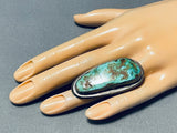 Huge Vintage Native American Navajo Royston Turquoise Sterling Silver Ring Old-Nativo Arts