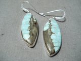 Astounding Navajo #8 Turquoise Mine Sterling Silver Earrings Native American-Nativo Arts