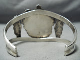 So Intricate!! Vintage Native American Navajo Turquoise Sterling Silver Swirl Bracelet Old-Nativo Arts