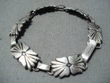 Amazing Vintage Navajo Native American Sterling Silver Bracelet Old-Nativo Arts