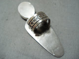 Impressive San Felipe Native American 8 Turquoise Sterling Silver Ring-Nativo Arts