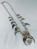 Important Vintage Native American Navajo Damale Turquoise Sterling Silver Necklace-Nativo Arts