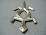 Whimsical Vintage Native American Navajo Sterling Silver Gecko Pin/ Pendant Old-Nativo Arts