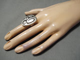 Expressive Vintage Hopi Sterling Silver Ring Old Native American-Nativo Arts