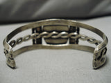 Very Rare Old Deposit Kingman Turquoise Vintage Native American Navajo Sterling Silver Bracelet-Nativo Arts
