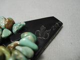 Native American Best Biggest Vintage Santo Domingo Royston Turquoise Sterling Silver Necklace-Nativo Arts