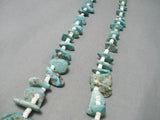 Early 1900's Vintage Navajo Hachita Turquoise Native American Necklace Old-Nativo Arts