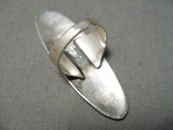 Towering Vintage Hopi Native American Navajo Flute Man Sterling Silver Ring Old-Nativo Arts
