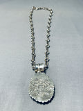 Authentic Ben Begaye (d) Vintage Native American Navajo Turquoise Sterling Silver Necklace-Nativo Arts